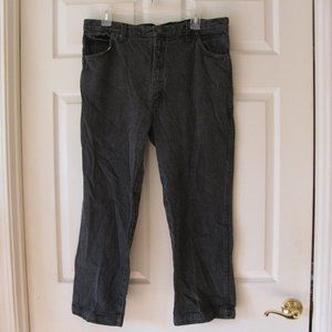 2/$15 Vintage Bristol Blues Jeans Size Tag 36 x 32 Hvywt  Black Capri ?
